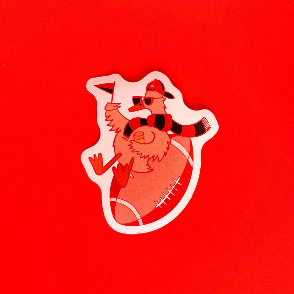 Collection de stickers illustrés avec un canard et l’univers du rugby à Toulouse