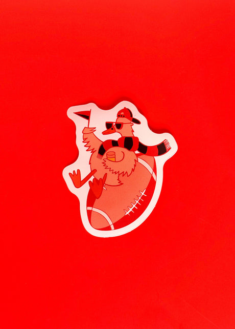 Collection de stickers illustrés avec un canard et l’univers du rugby à Toulouse