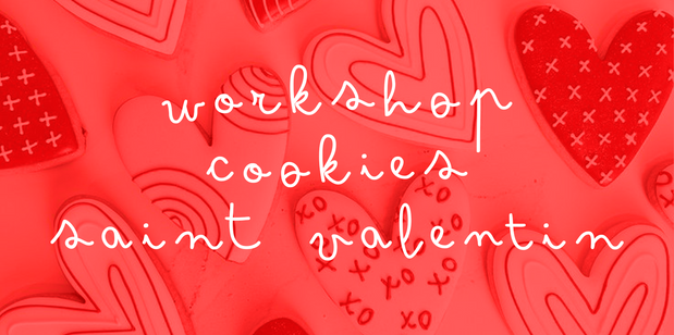 Atelier cookies de Saint-Valentin avec Atelier cookies de Saint-Valentin avec décoration de biscuits en forme de cœur