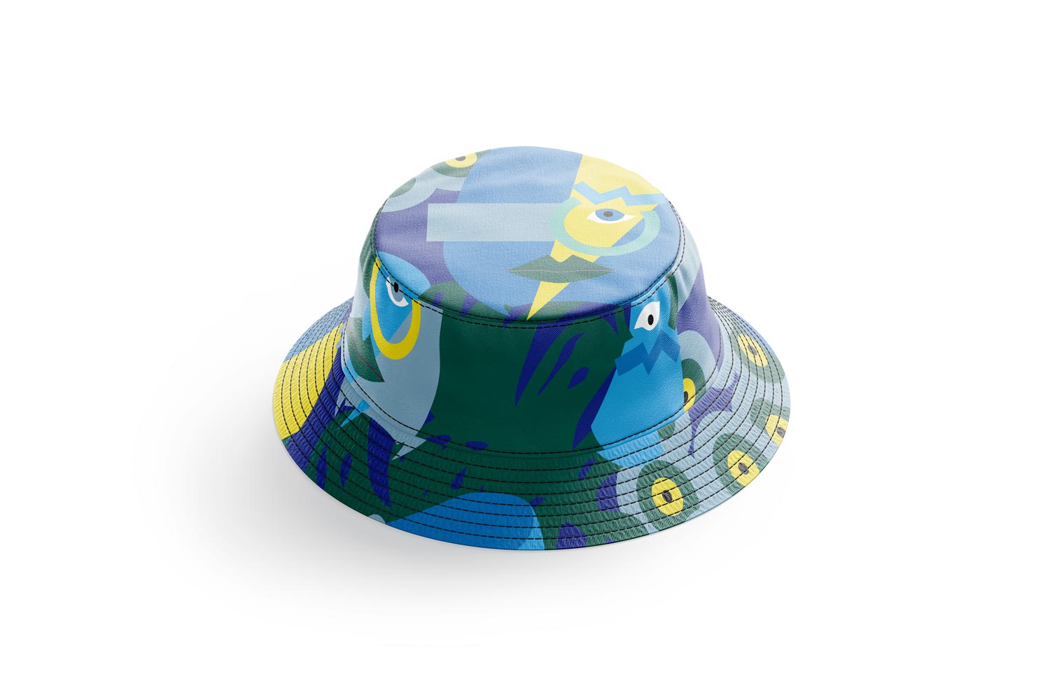 Bob graphique coloré face B réversible