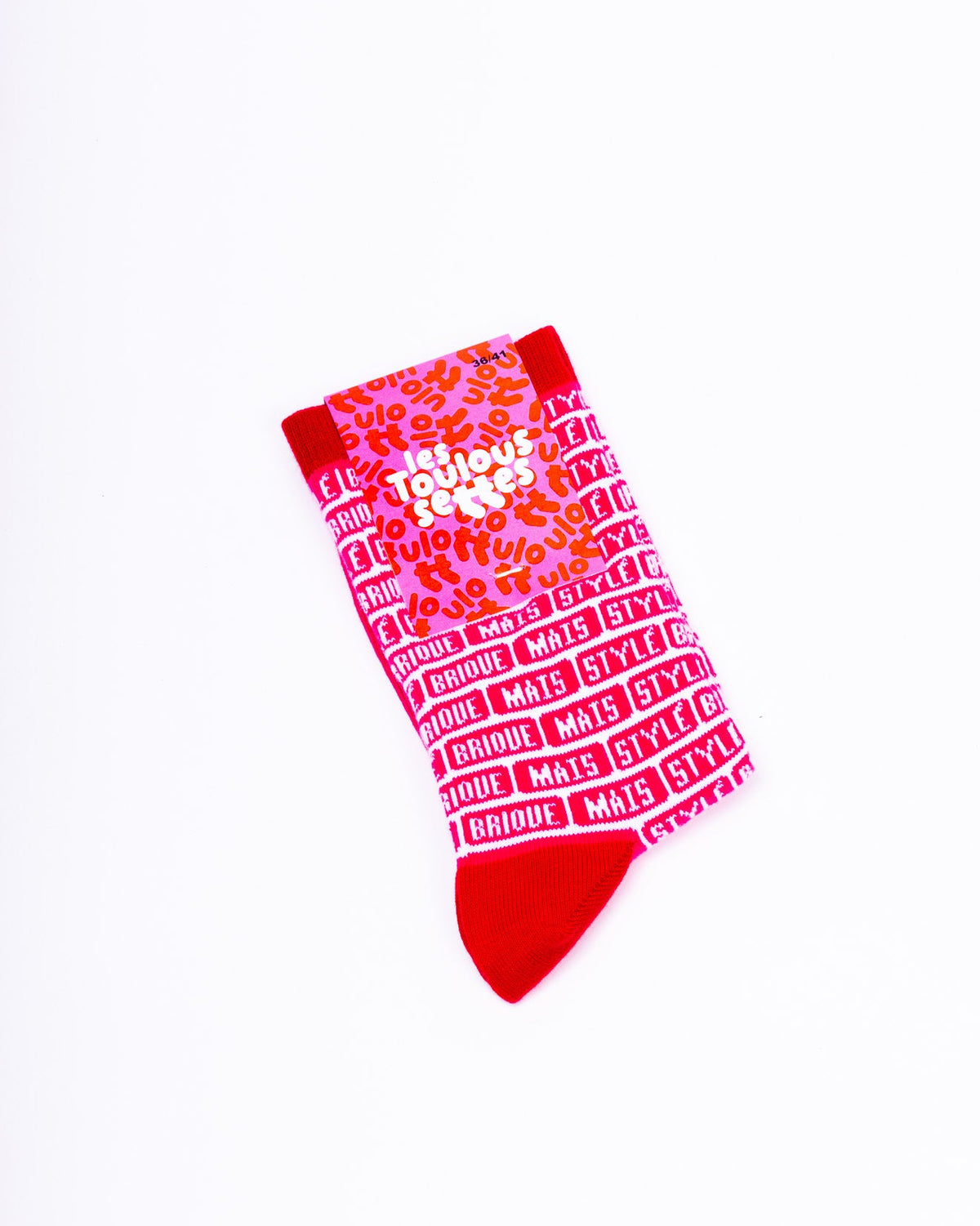 Chaussettes originales Toulouse La Brique | Les Touloussettes