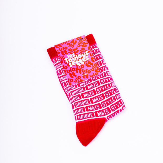 Chaussettes originales Toulouse La Brique | Les Touloussettes