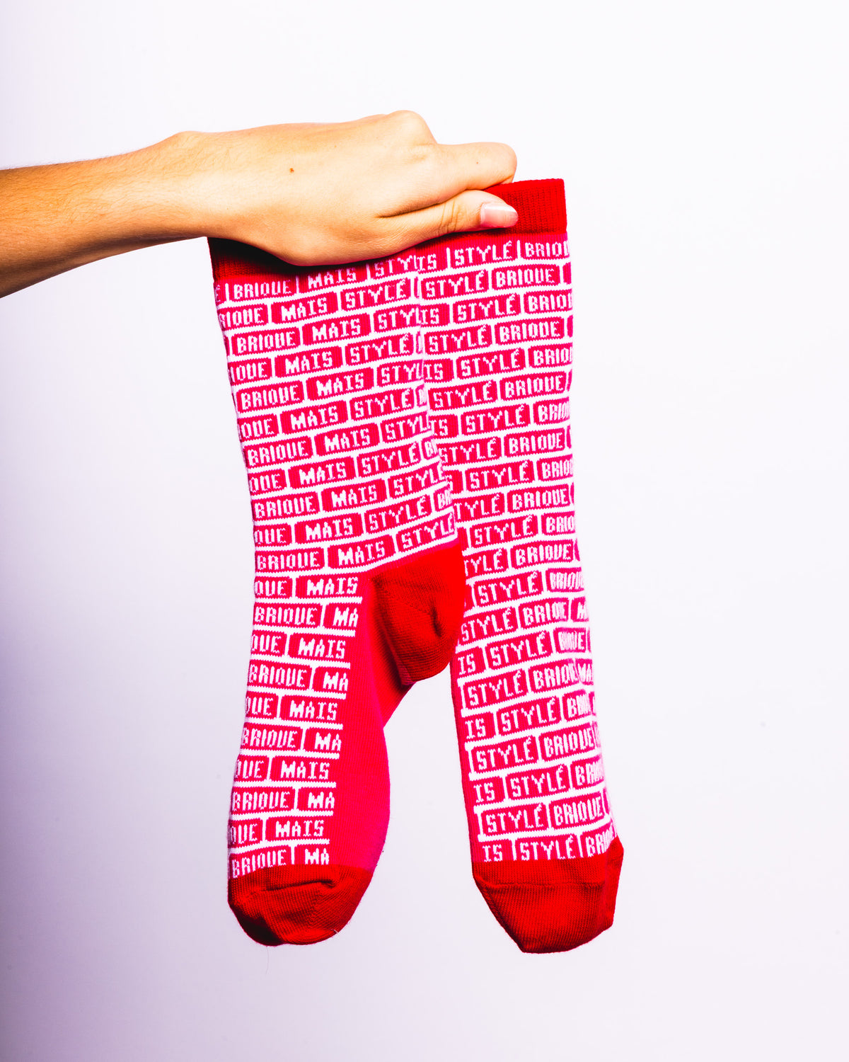 Chaussettes originales Toulouse La Brique | Les Touloussettes