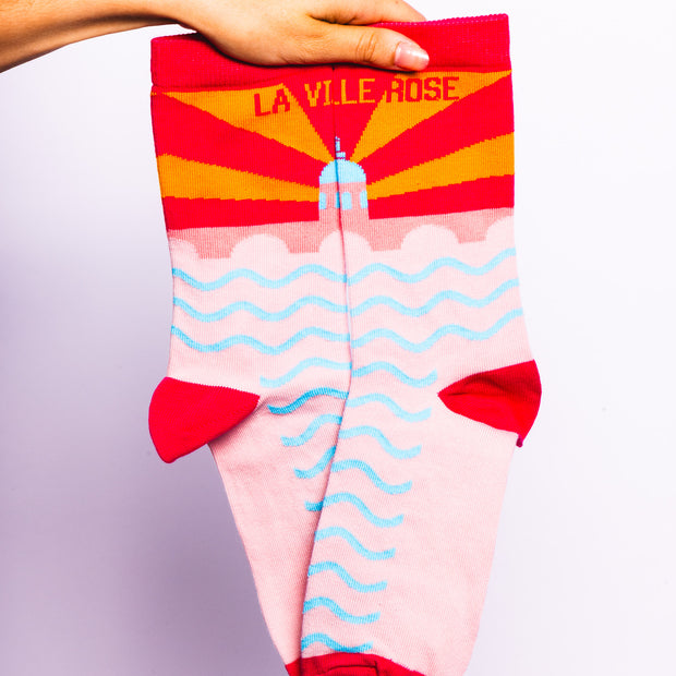 Chaussettes la ville rose