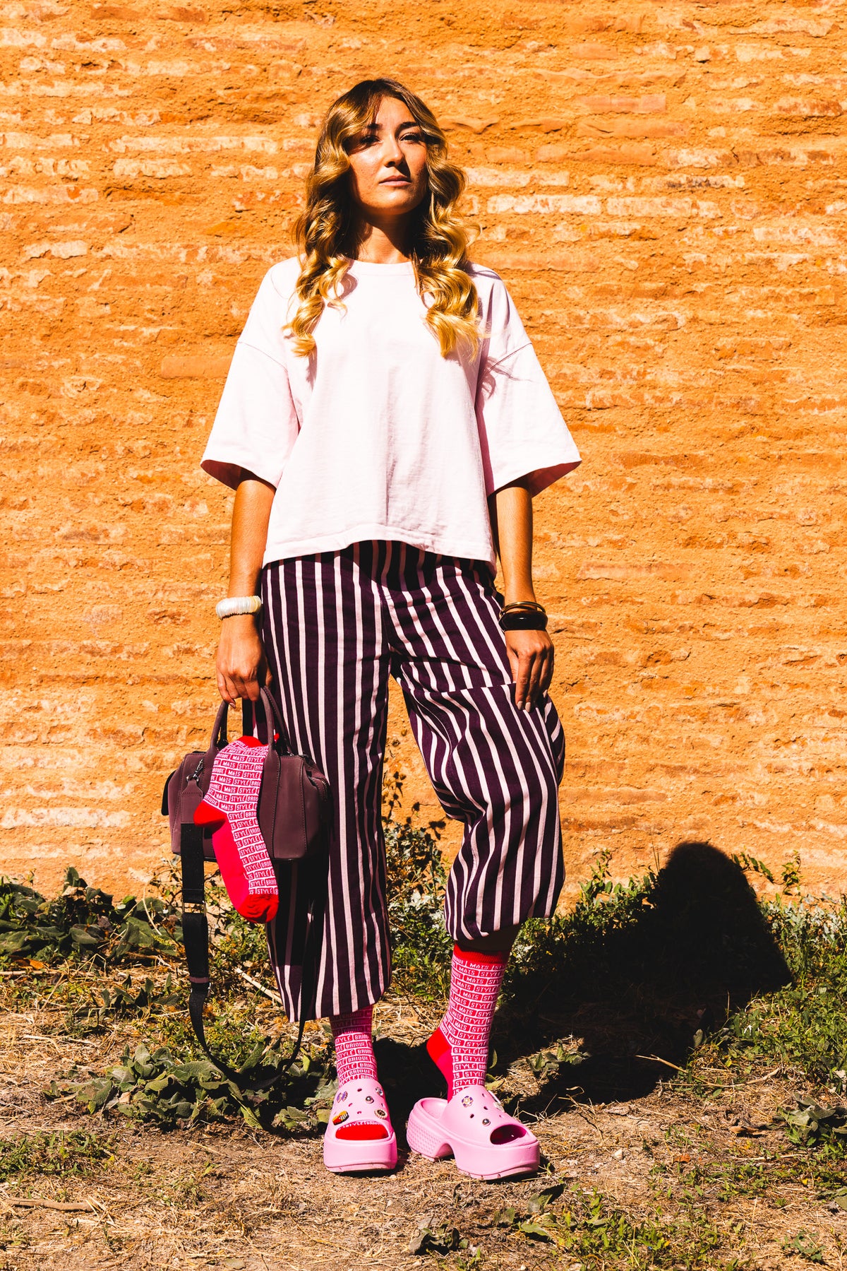 Chaussettes originales Toulouse La Brique | Les Touloussettes