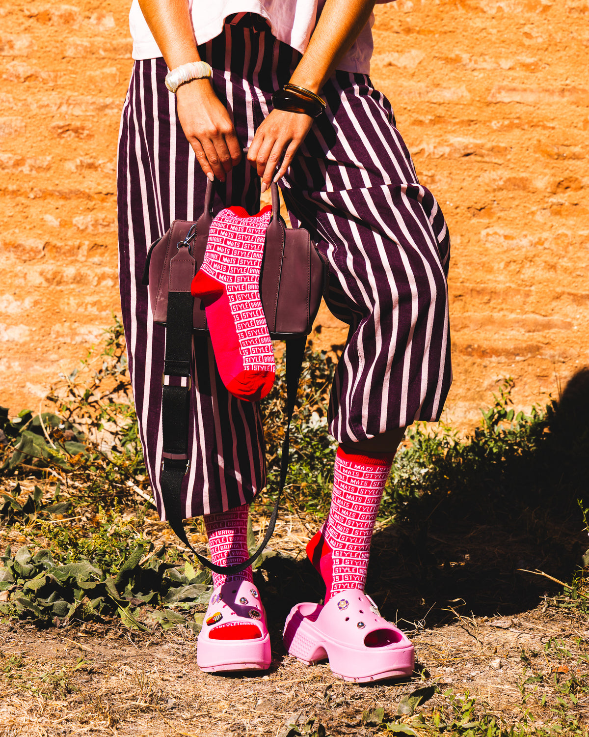 Chaussettes originales Toulouse La Brique | Les Touloussettes