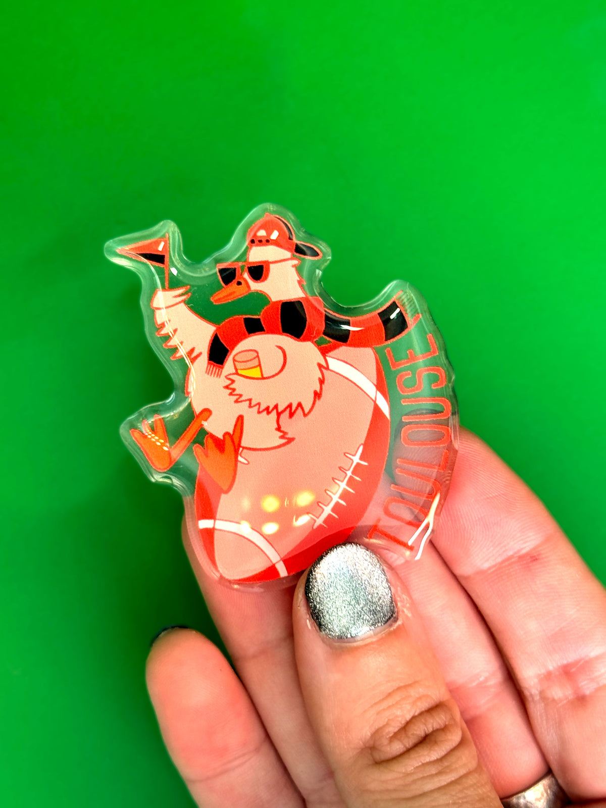 Magnet souvenir de Toulouse en acrylique transparent