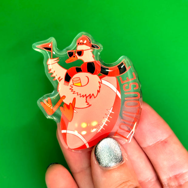 Magnet souvenir de Toulouse en acrylique transparent