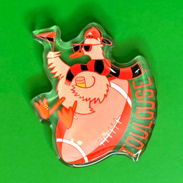 Magnet Toulouse transparent avec illustration colorée