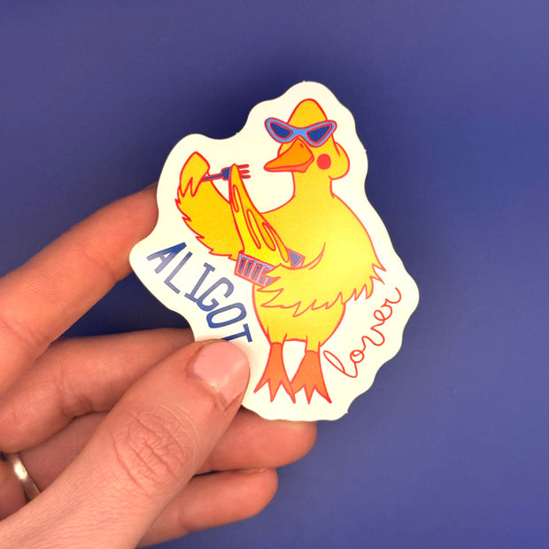 Sticker Aligot Lover canard illustré détail