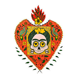 Sticker illustré inspiré Frida Kahlo