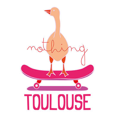 Canard skate illustration sticker Toulouse