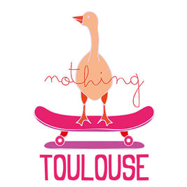 Canard skate illustration sticker Toulouse