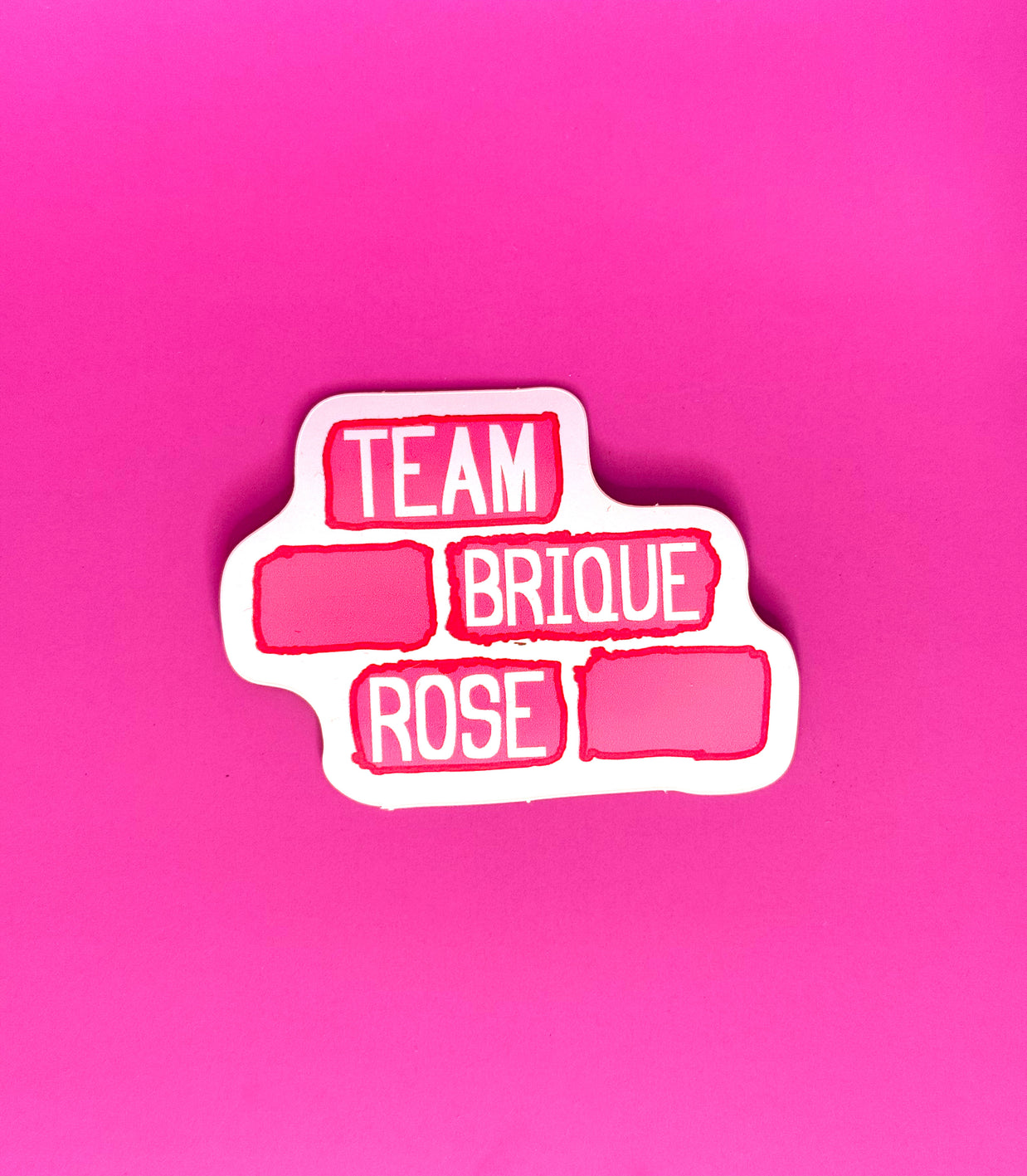 Sticker Team Brique Rose inspiré de la Ville Rose de Toulouse